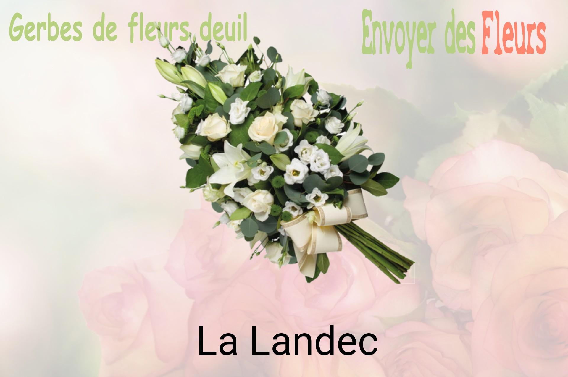 Gerbe de fleurs de deuil livrée à La Landec